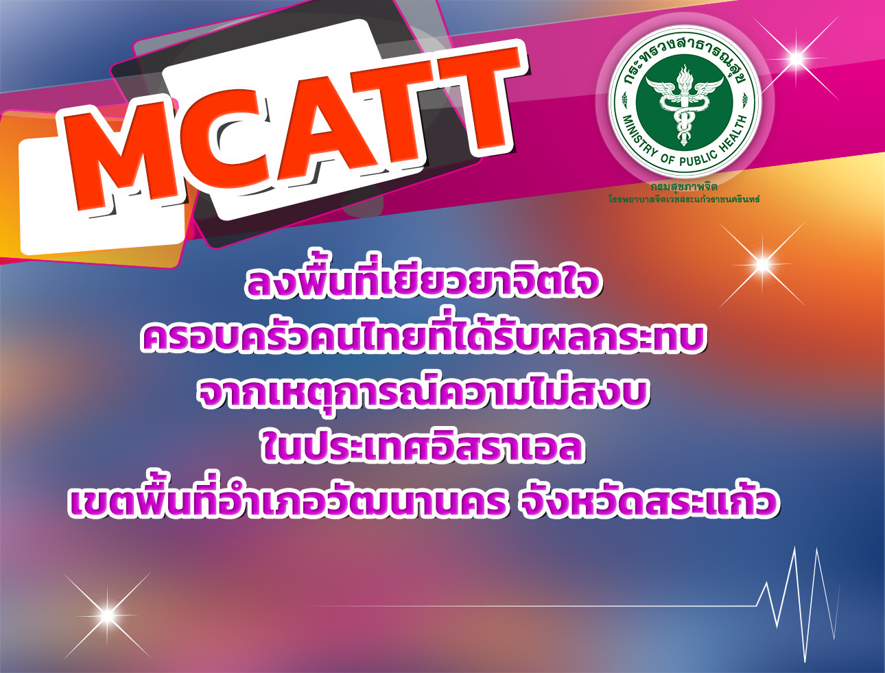 MCATT ลงพื้นที่เยียวยาจิตใจ